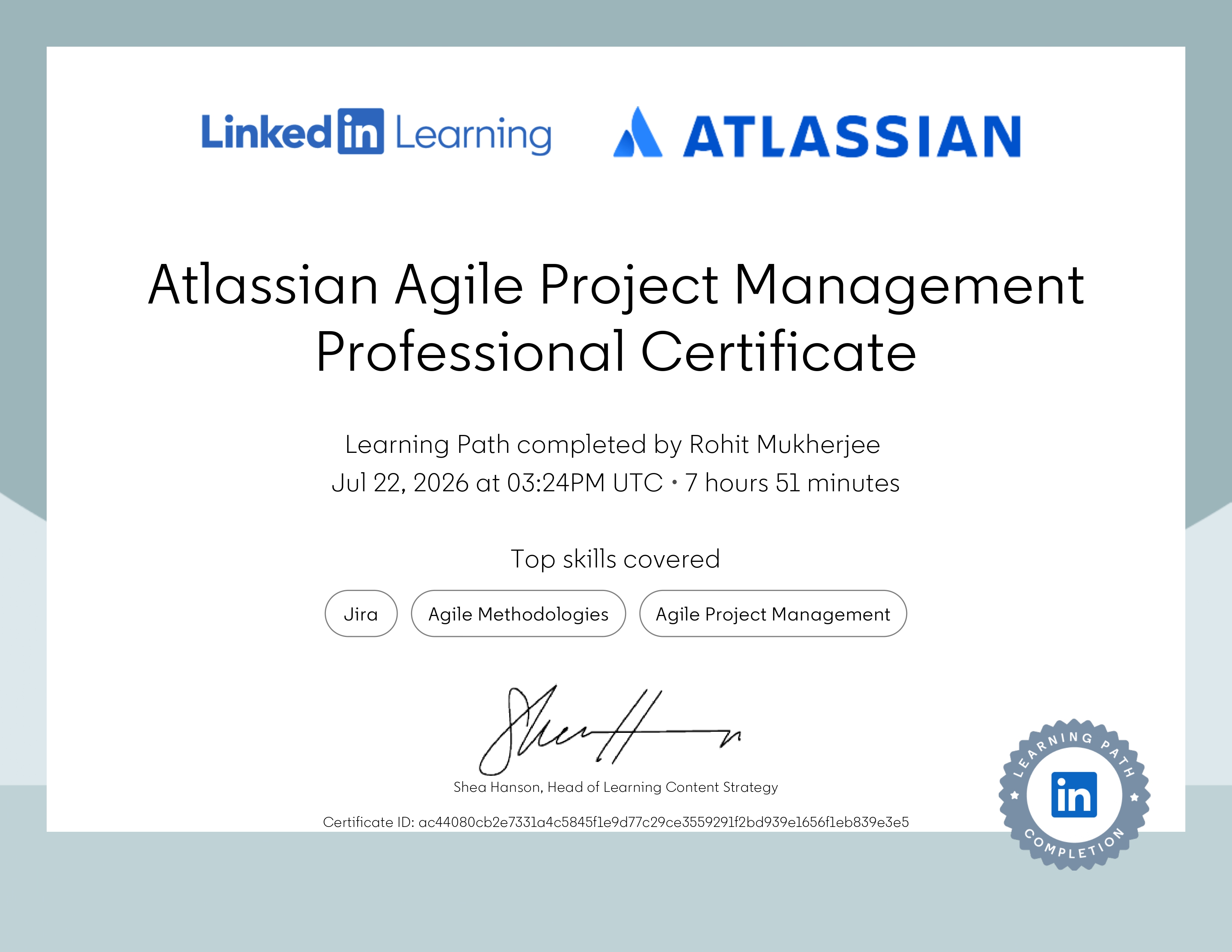 Atlassian Agile Project Management Professional
